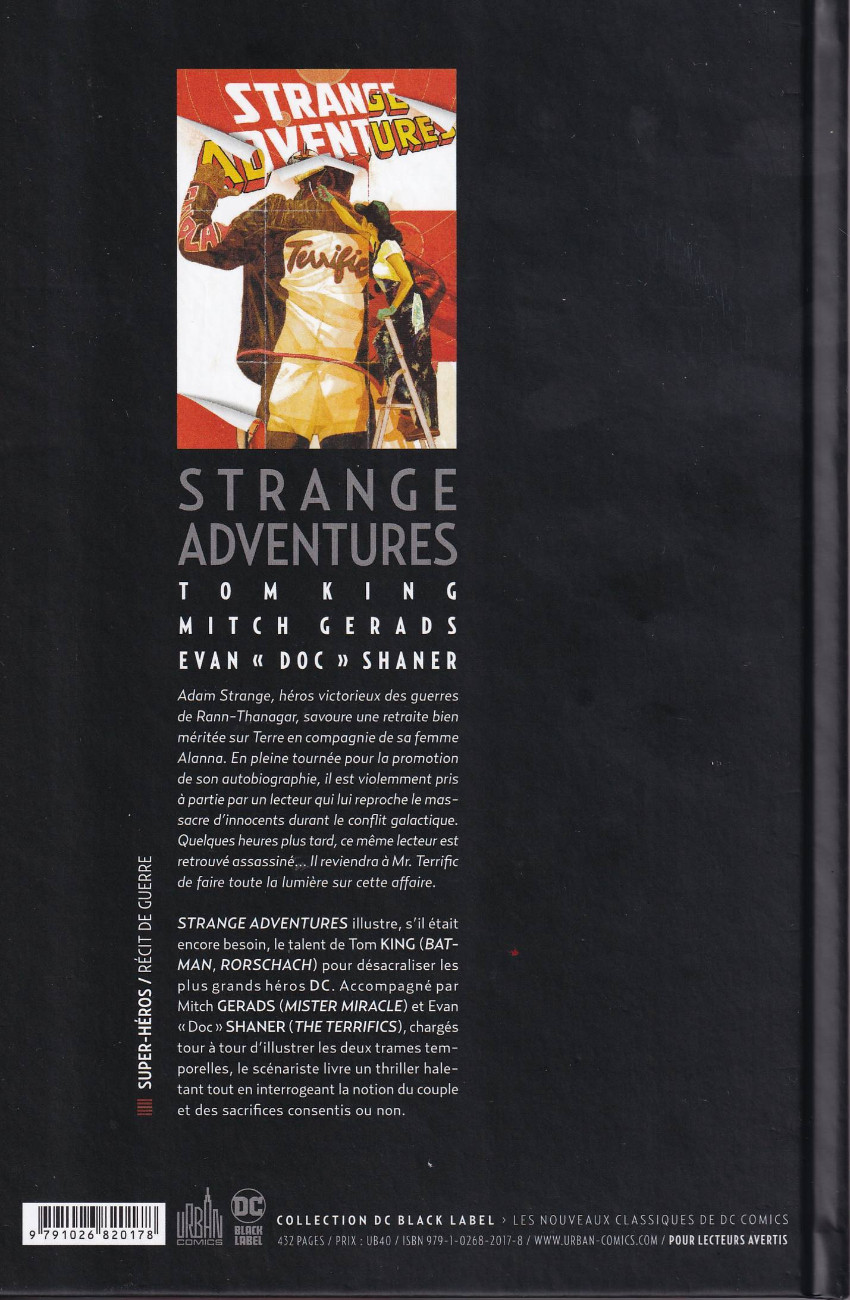 Verso de l'album Strange Adventures