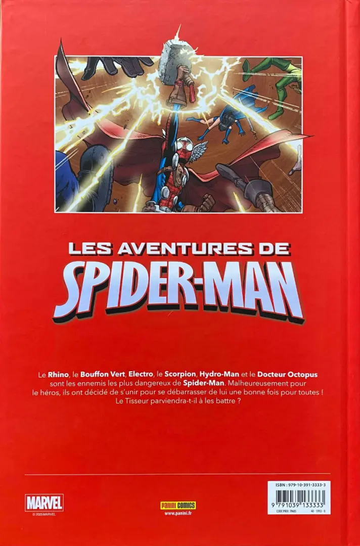 Verso de l'album Les aventures de Spider-Man 5 Sinister Six