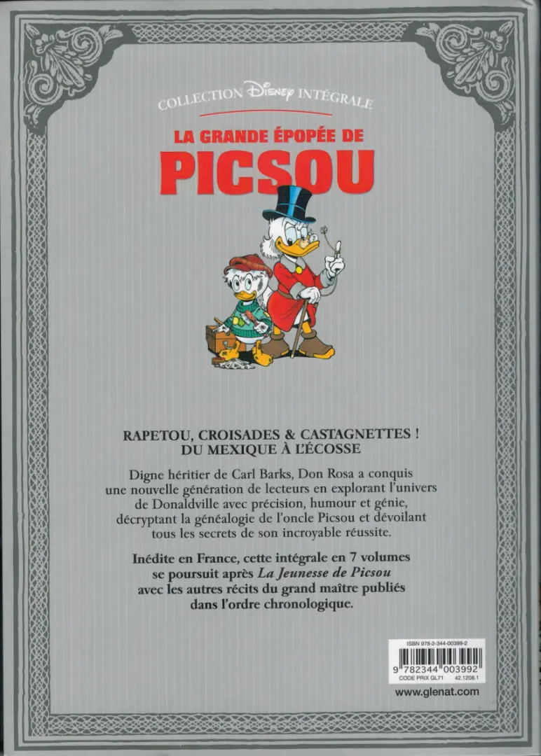 Verso de l'album La Grande Épopée de Picsou Tome VII Le Retour du Chevalier noir et autres histoires