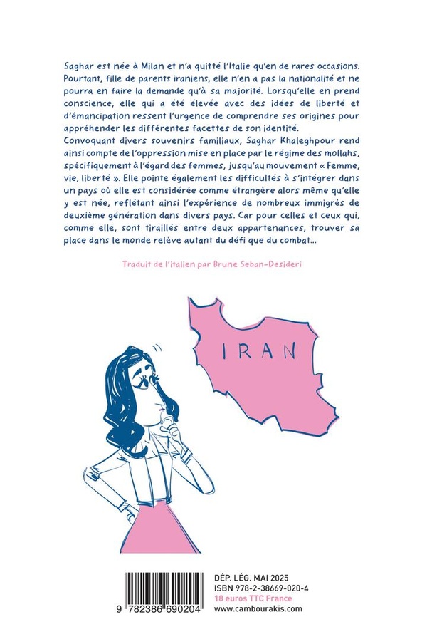 Verso de l'album Iranienne de deuxième génération