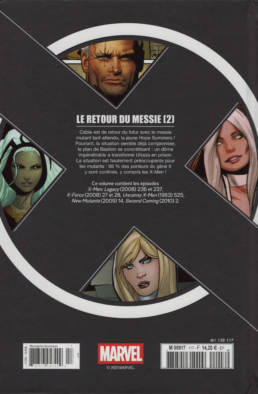 Verso de l'album X-Men - La Collection Mutante Tome 117 Le retour du Messie