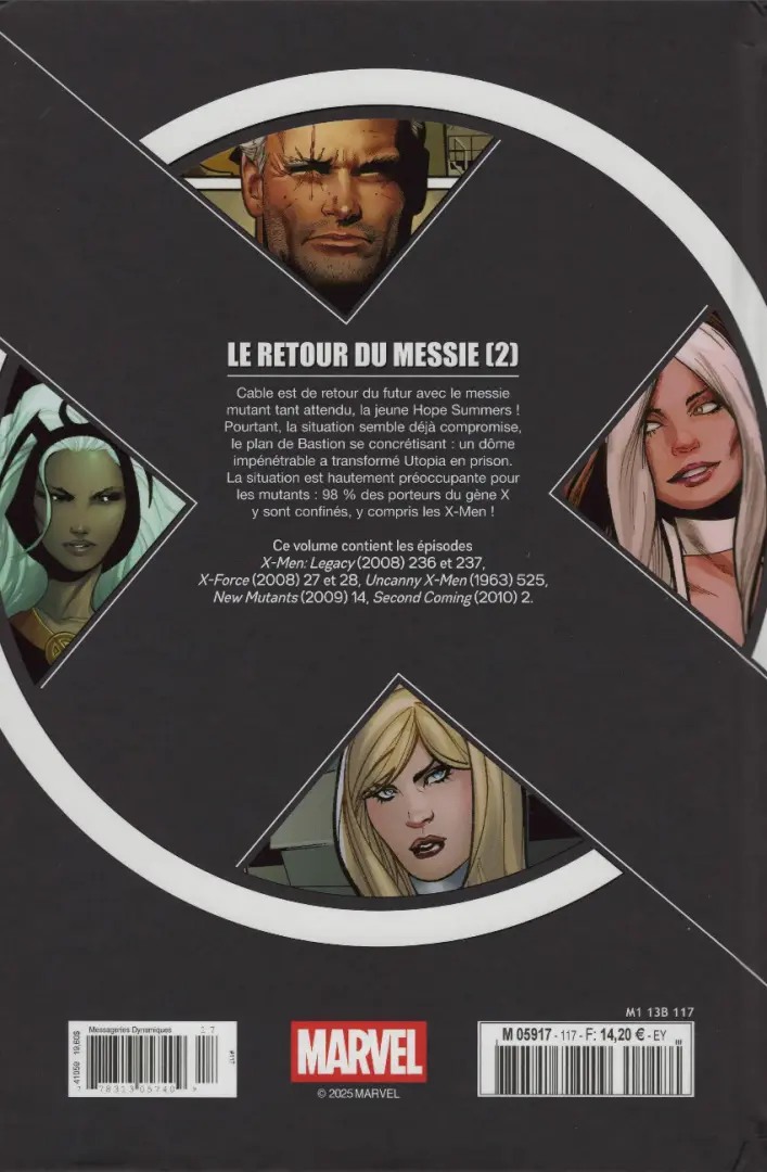Verso de l'album X-Men - La Collection Mutante Tome 117 Le retour du Messie
