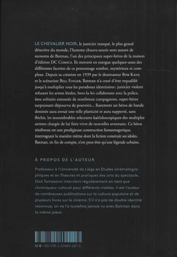 Verso de l'album Batman - Une légende urbaine