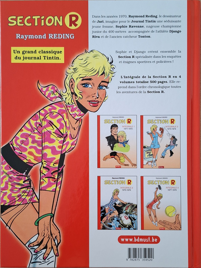 Verso de l'album Section R Intégrale 4 1977-1979