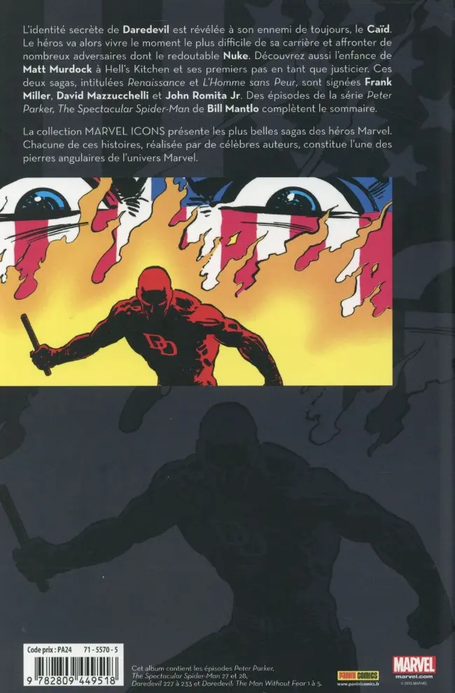 Verso de l'album Daredevil Tome 3