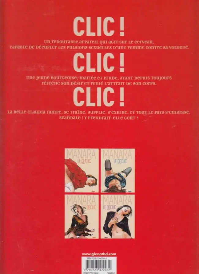 Verso de l'album Le déclic Édition couleur Tome 4