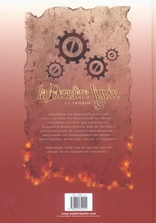 Verso de l'album La Dernière Lignée Tome 1 La traque