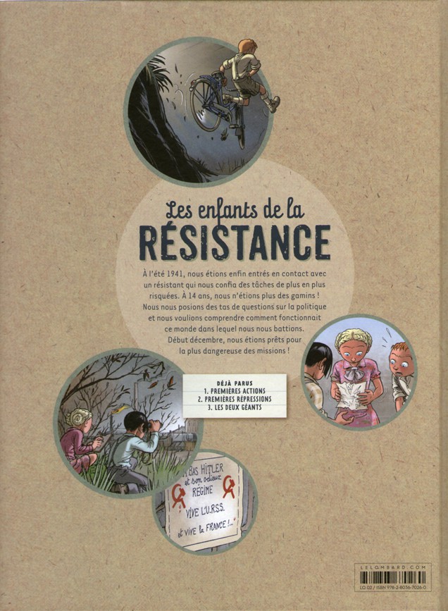 Verso de l'album Les Enfants de la Résistance Tome 3 Les deux géants