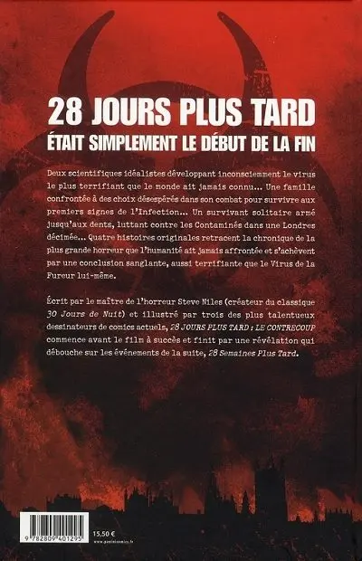 Verso de l'album 28 jours plus tard Le contrecoup
