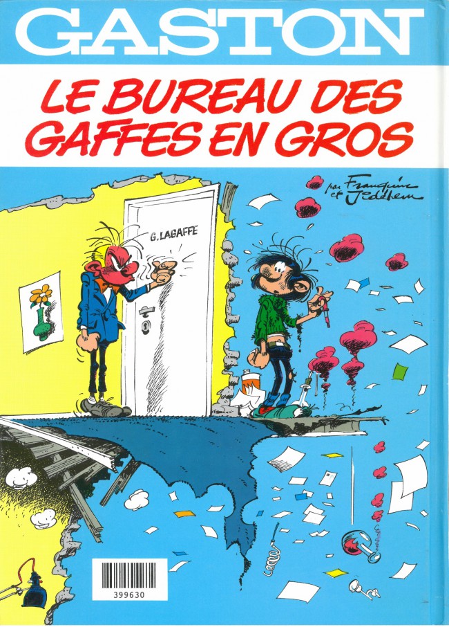 Verso de l'album Gaston Gala de gaffes à gogo / Le bureau des gaffes en gros