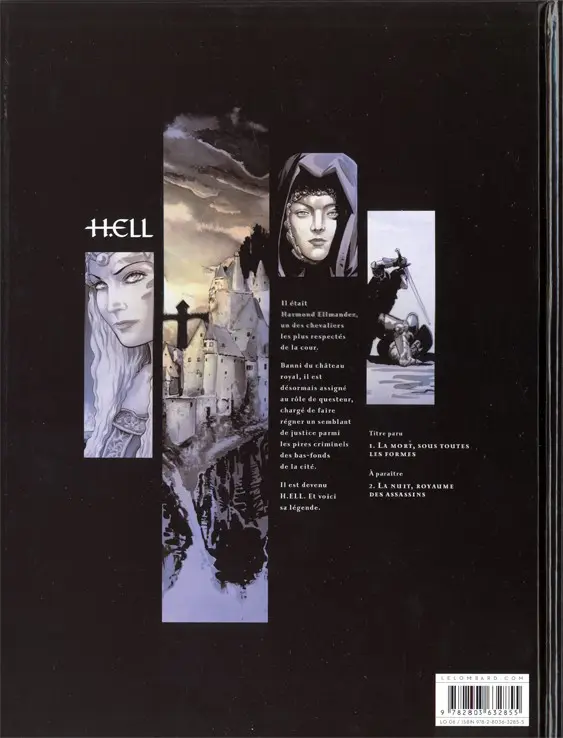 Verso de l'album H.ELL Tome 1 La Mort, sous toutes les formes
