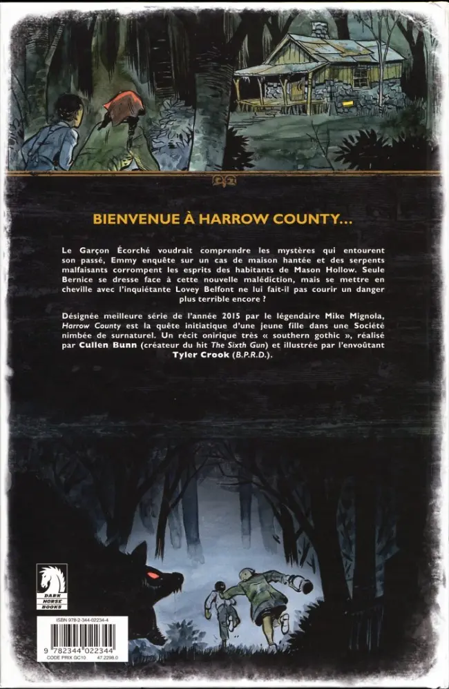 Verso de l'album Harrow County Tome 3 Charmeuse de serpents