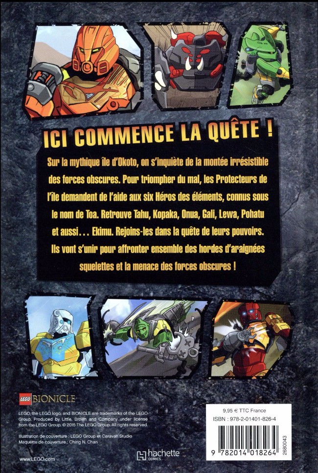 Verso de l'album Lego - Bionicle Tome 1 L'union des Tor