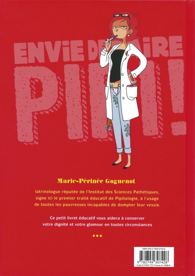 Verso de l'album Livret éducatif pour les filles qui ont toujours envie de faire pipi !