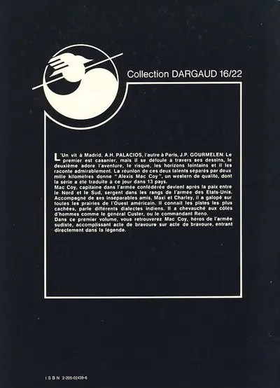 Verso de l'album Mac Coy Tome 5 Le triomphe de Mac Coy