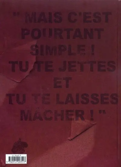 Verso de l'album AK Tome 1 Misère