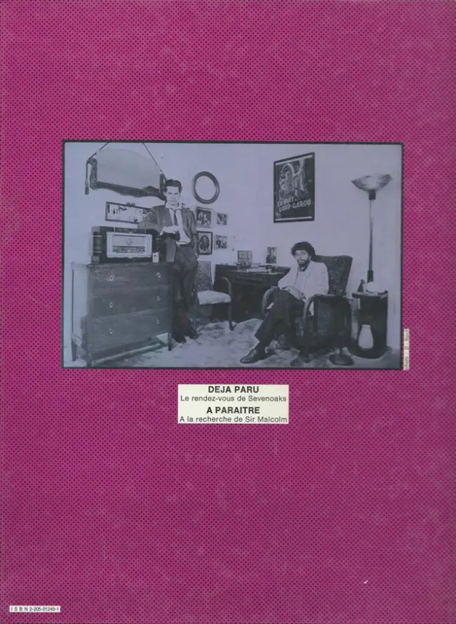 Verso de l'album Albany & Sturgess Tome 2 Le dossier Harding