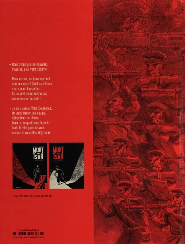 Verso de l'album Mort au Tsar Tome 1 Le gouverneur