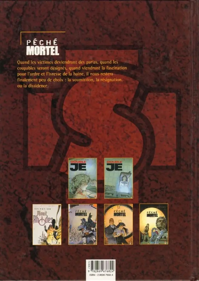 Verso de l'album Péché Mortel Tome 3 Résistances