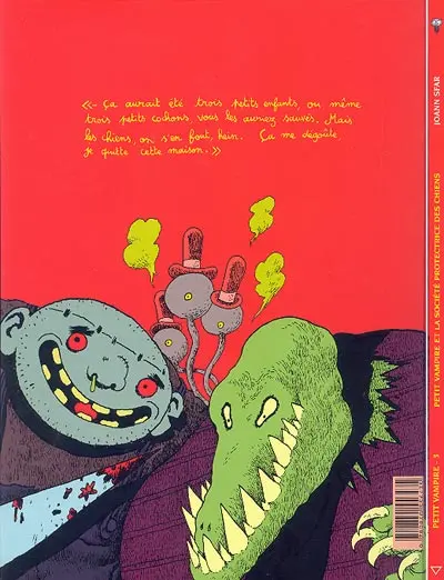 Verso de l'album Petit vampire Tome 3 Petit vampire et la société protectrice des chiens