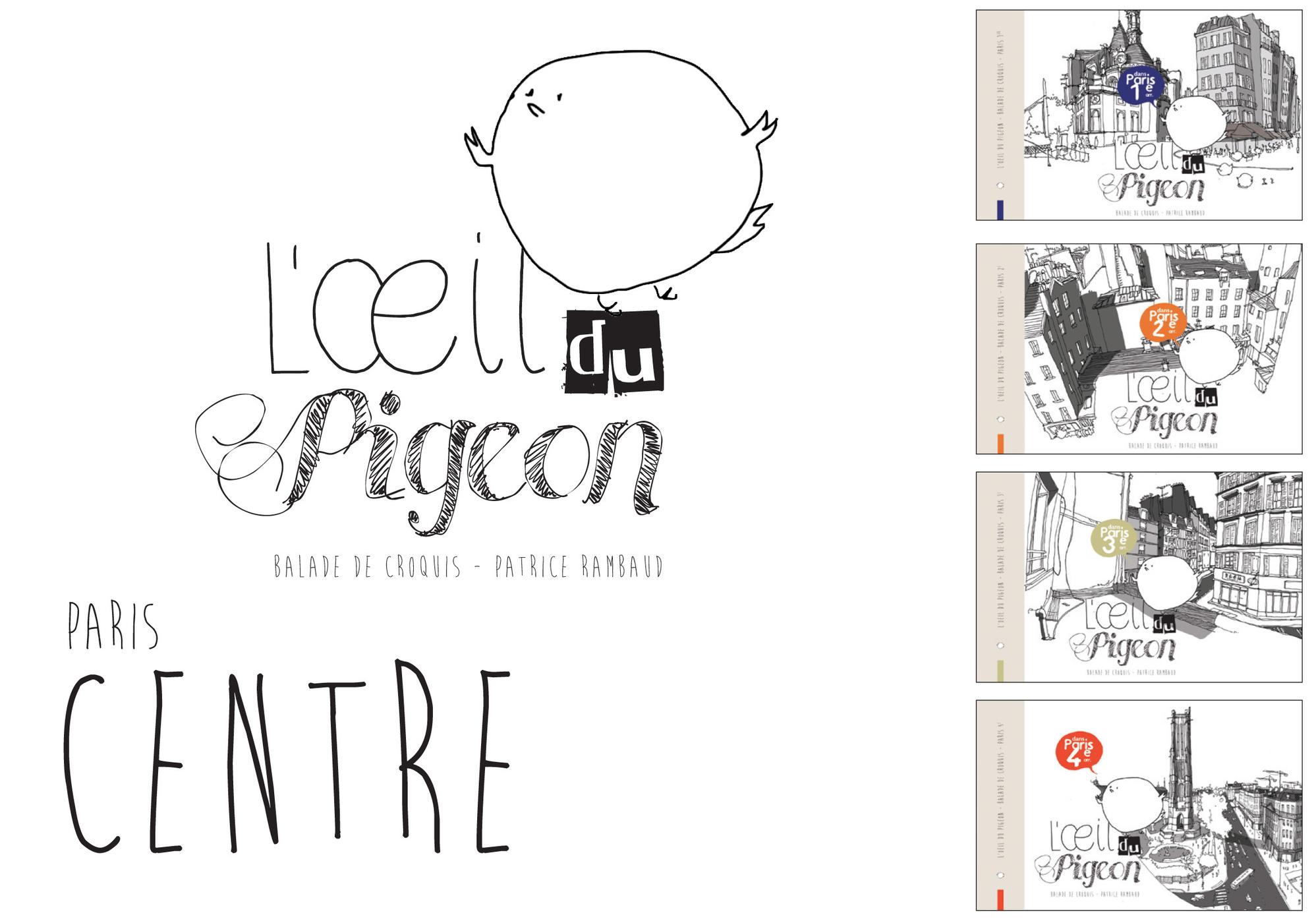 Couverture de l'album L'Œil du pigeon - Balade de croquis Paris-Centre