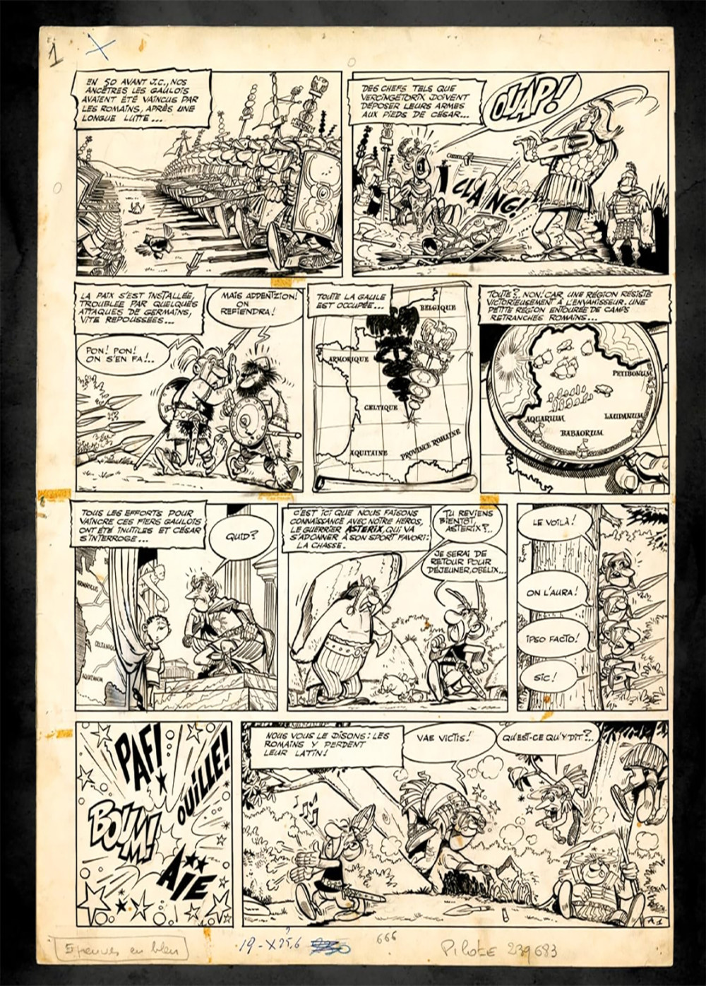 Planche de l'album Astérix Tome 1 Astérix Le Gaulois - Coffret anniversaire 65 ans