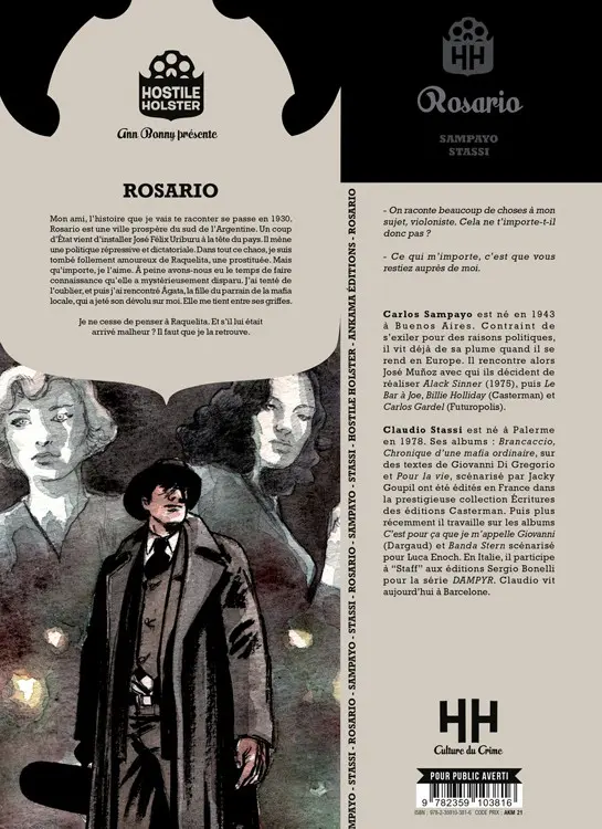 Verso de l'album Rosario