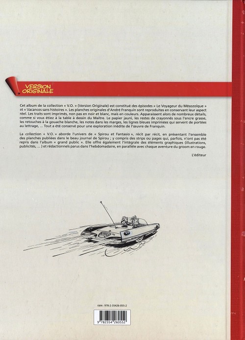 Verso de l'album Spirou et Fantasio - L'intégrale Version Originale Tome 4 Le voyageur du Mésozoïque