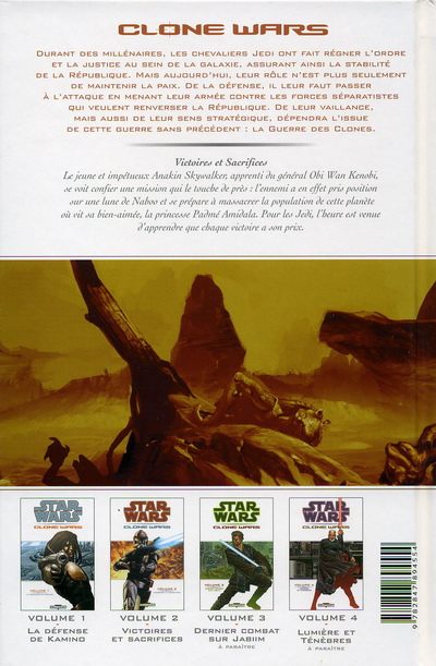 Verso de l'album Star Wars - Clone Wars Tome 2 Victoires et sacrifices