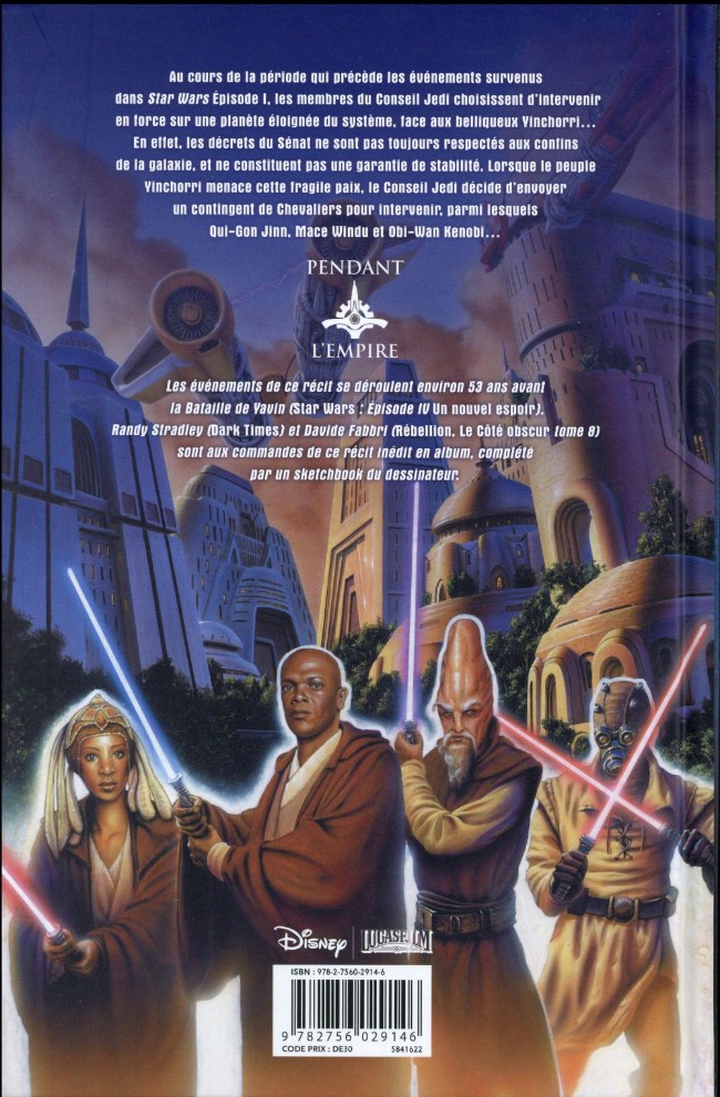 Verso de l'album Star Wars - L'Ordre Jedi Tome 2 Actes de guerre