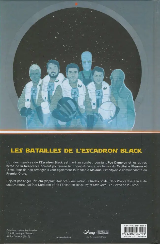Verso de l'album Star Wars - Poe Dameron Tome 4 Disparition d'une légende