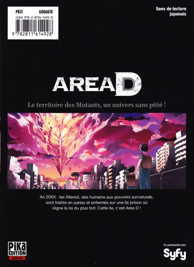 Verso de l'album Area D - Le Territoire des mutants 1 Le Navire des condamnés