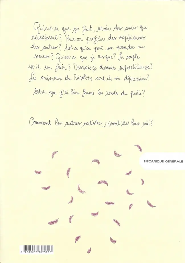 Verso de l'album La vie d'artiste