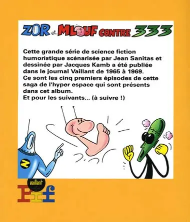 Verso de l'album Zor et Mlouf - Contre 333 Album 1