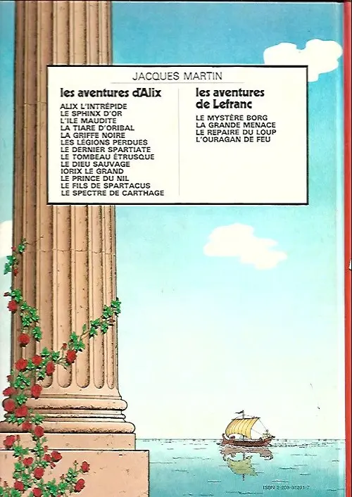 Verso de l'album Alix Tome 6 Les légions perdues