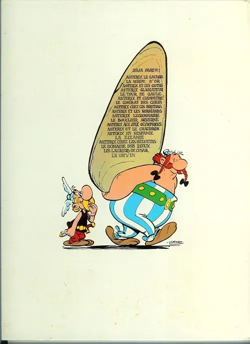 Verso de l'album Astérix Tome 6 Astérix et Cléopâtre
