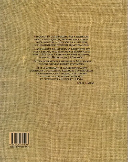 Verso de l'album Baudouin IV de Jérusalem, le Roi lépreux L'Étoile de pourpre