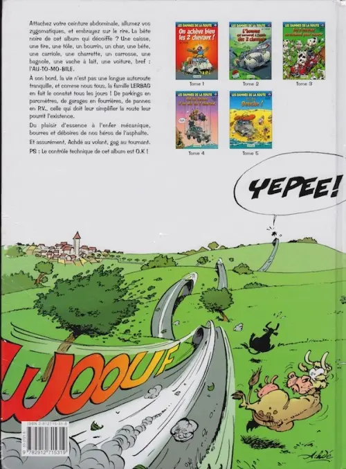 Verso de l'album Les damnés de la route Tome 2 L'homme qui murmurait à l'oreille des 2 chevaux