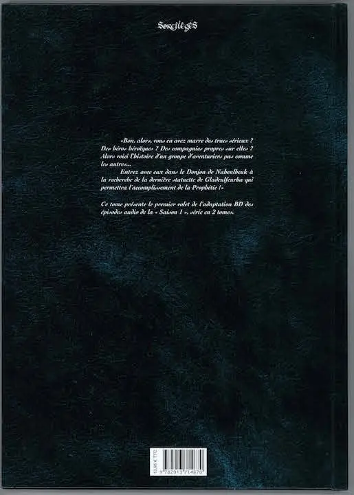 Verso de l'album Le Donjon de Naheulbeuk Tome 1 Première saison, partie 1