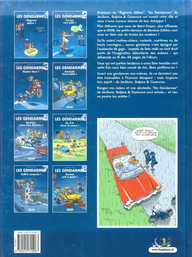 Verso de l'album Les Gendarmes Tome 2 Procès vert pâle !