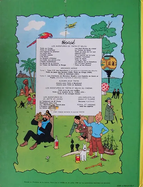 Verso de l'album Les Aventures de Jo, Zette et Jocko Tome 3 Le Rayon du Mystère 1er épisode, Le Manitoba ne répond plus