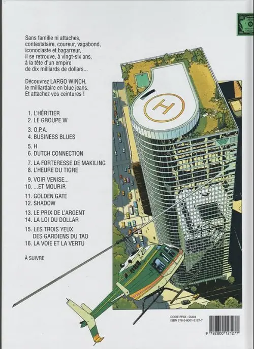 Verso de l'album Largo Winch Tome 5 H