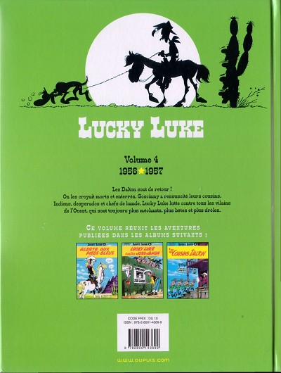 Verso de l'album Lucky Luke L'Intégrale Volume 4 1956-1957