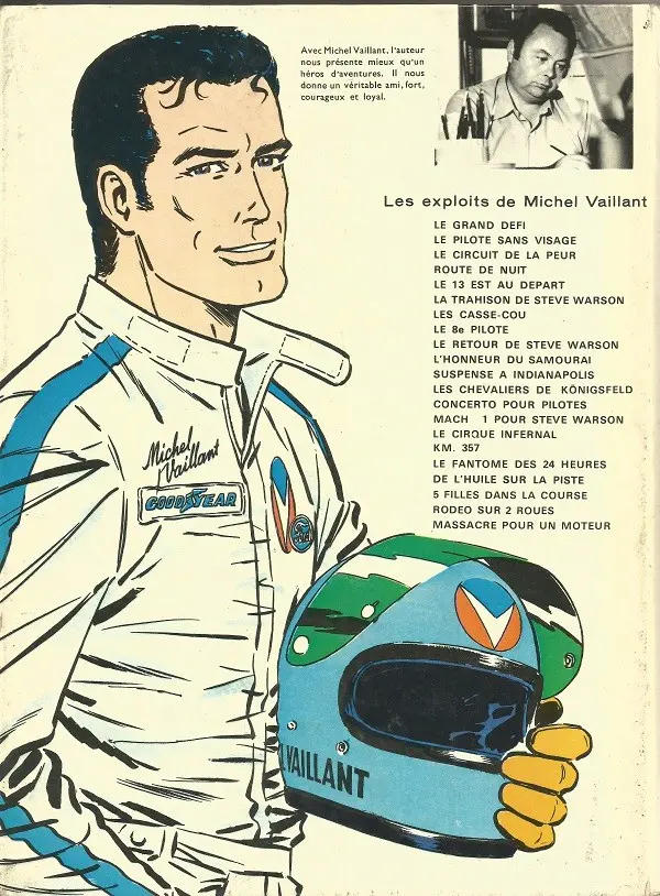 Verso de l'album Michel Vaillant Tome 7 Les casse-cou