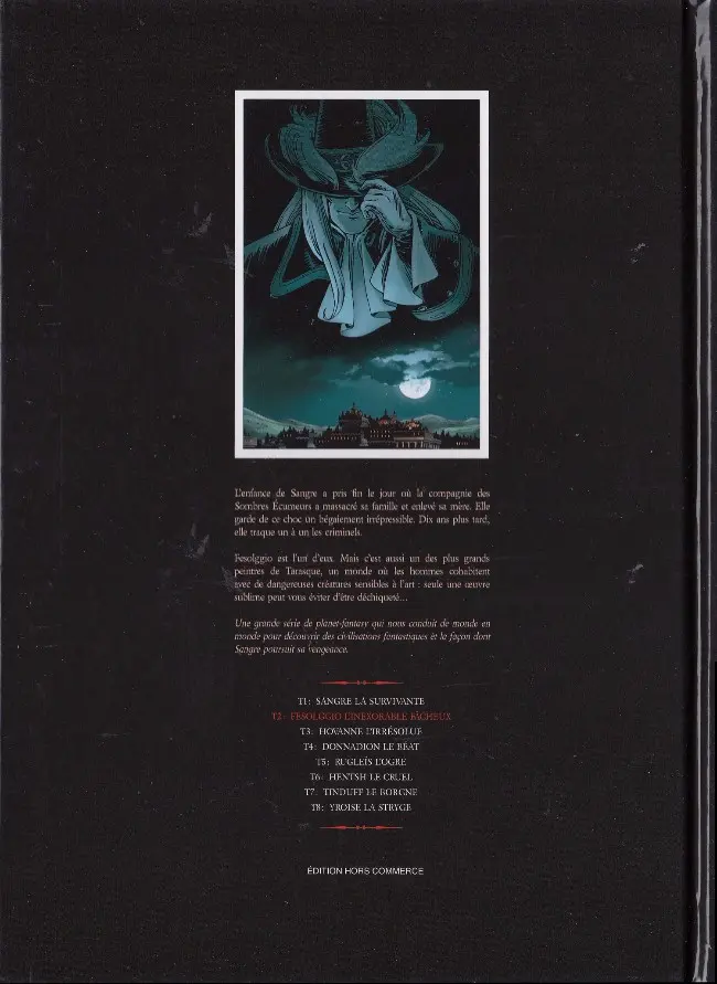 Verso de l'album Sangre Tome 2 Fesolggio l'inexorable fâcheux