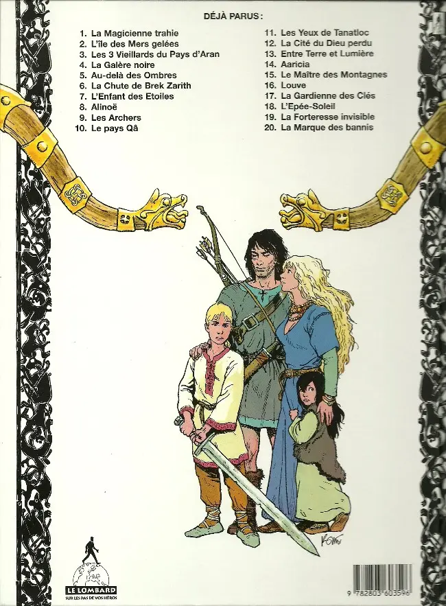 Verso de l'album Thorgal Tome 2 L'Île des Mers gelées