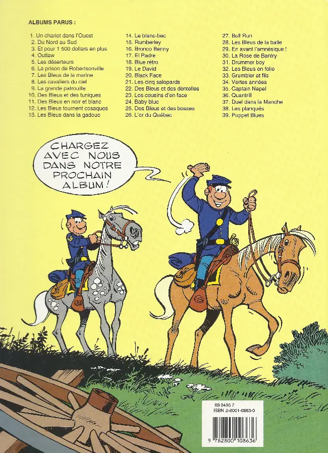 Verso de l'album Les Tuniques Bleues Tome 6 La prison de Robertsonville