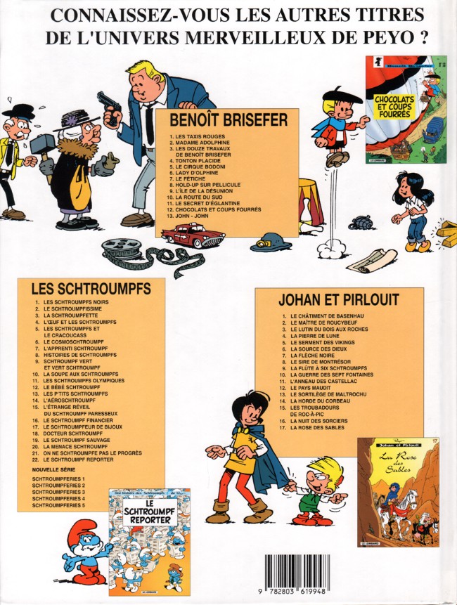 Verso de l'album Benoît Brisefer Tome 13 John-John