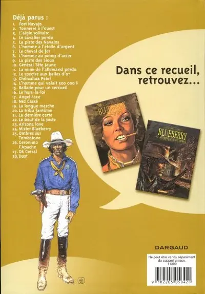 Verso de l'album Blueberry Le best of de la BD - 11