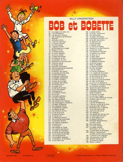 Verso de l'album Bob et Bobette Tome 198 Gentil Lilleham